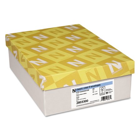 NEENAH PAPER Envelope, NaturalWhite, 500/, PK500 2803300